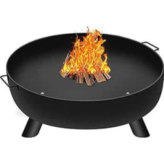 Amagabeli Outdoor Fire Bowl 70 cm Large Fire Pit for the Garden Patio Fire Pit