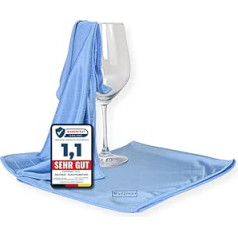 Walfinus Perfect&Polish Microfibre Glass Polishing Cloth Lint-Free, Streak-Free Scratch-Free Microfibre Glass Polishing Cloth for Mirrors and High-Gloss Surfaces Approx. 50-60 cm Includes 1 x Hanger