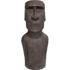 Kare Design dekoratīvs objekts Lieldienu sala pelēks/melns, aksesuārs viesistabai, dekoratīva figūra Lieldienu salu akmens statuju stilā, antīka apdare, nav piemērota izmantošanai ārpus telpām,