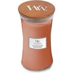 WoodWick Hourglass Large Glass Scented Candle with Crackling Wick, Chilli Pepper Gelato, Burn Time up to 130 Hours