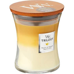 WoodWick Medium Trilogy Scented Candle in Hourglass Jar with Crackle Wick, Café Sweets, Up to 60 Hours Burn Time