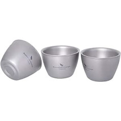 Boundless Voyage Titan Double Wall Cup tējas tase āra kempinga galda piederumi Dzeramais krūze Pikniks Ikdienas Dzērieni Mājas lietošanai Ti3089D Pack of 3