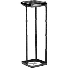 Grizzly Bin Bag Stand, up to 120L, Bin Bag Holder Adjustable to 3 Heights, Waste bin with Coloured Lid, Yellow Bag Stand with Clamp Ring Made in Germany