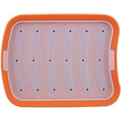 SOOJET Sausage Moulds, 6 in 1 DIY Hot Dog Mould Silicone Mould DIY Handmade Sausage Moulds Pastry Ice Cube Trays Food Mould Sausage Mould for BBQ Baking Kitchen