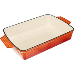 GSW 718363 Orange Gusseisen Auflaufform Shadow 28,5x20cm, 2,8 Ltr