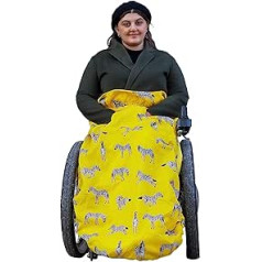 100% Waterproof Fleece Lined Wheelchair Cover | Universal Fit for Manual & Electric Wheelchairs | Adult Size | Easy Fit Wheelchair Blanket | Warmth and Comfort