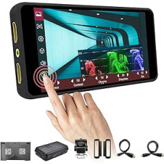 Portkeys PT5 II Touchscreen Kamera Feldmonitor 5 Zoll 500 Nit Camera Monitor Breiter Farbumfang Neue Peaking 3D LUT Video Assist Luma RGB-Wellenform für DSLR