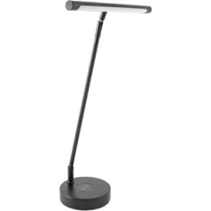 Gewa Piano Lamp PL-78 Black Matt 5W LED with Dimming Function, Colour Temperature Setting, Aluminium, 12 V 2 A Power Supply Included, 140200