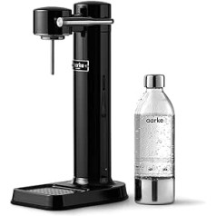 Aarke Carbonator 3 Water Carbonator, Stainless Steel Casing, Soda Water Carbonator, Including BPA Free PET-Bottle, Compatible with 60 L / 425 g Sodastream Cylinders