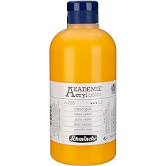 Schmincke - Akademie Acrylic Colour, Indian Yellow, 500 ml, 23226028, Fine Artist Acrylic Paint, Brilliant, Highly Lightfast and Cadmium-Free, for Acrylic Painting, Mixed Media