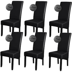 Bestenrose krēslu pārvalki ēdamistabas krēslam Ūdensizturīgi PU ādas Stretch XL Augstas atzveltnes ēdamistabas krēslu pārvalki Mazgājami noņemami krēsla aizsargpārvalki mājas dekorēšanai