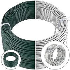 Amagabeli 2.2 mm / 5 kg Galvanised Pasture Fence Wire Garden Tension Wire Binding Wire Fence Wire Galvanised Pasture Fence Wire Weatherproof Plant Wire for Tensioning Wire Wire WR2 DA098
