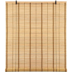 CY.CURTAIN BRIGHT Bamboo Roller Blind, Window Privacy Screen Roller Blinds in Bamboo Wooden Roman Blind, Easy to Install, Bamboo Blind, Real Wood Roller Blind (Brown, 120 x 250 cm)