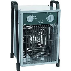 Einhell elektriskais sildītājs EH 5000 (5000 vati, 2 siltuma iestatījumi un ventilatora darbība, termostats, aizsardzība pret šļakatām, pārnēsāšanas rokturis, izturīgs korpuss)