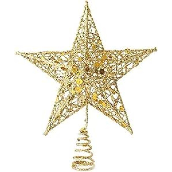 Christmas Tree Topper Gold Tree Topper Star Xmas Star Decorations for Trees