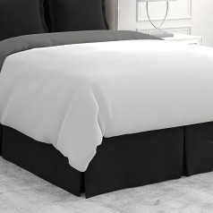 Gultas automāts nekad nepacel jūsu matraci ap gultu. Svārki klasisks stils, viegli kopjams, grumbu izturīgs audums, tradicionāls 14 collu garums, karalienes gulta, melna