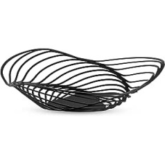 Alessi Trinity ACO03 B - Design Fruit Bowl Made of Steel with Epoxy Resin, Large, Black