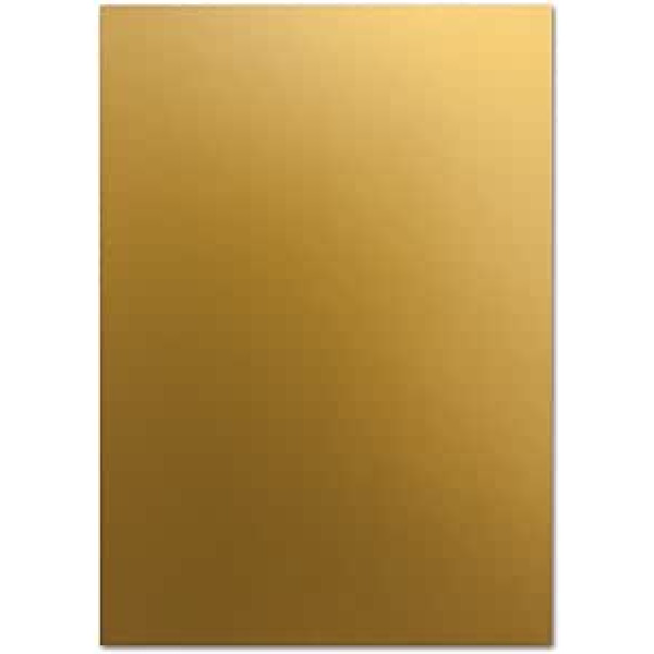 100 DIN A5 Single Cards Paper Sheets – Gold Metallic – 250 g/m² – 14.8 x 21 cm – Craft Sheet Coloured Paper Photo Card Craft Paper Coloured Card – Colourful