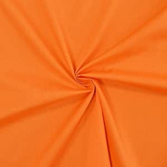 100% Cotton Poplin Fabric - Available in Over 20 Colours - Sold by Piece - Cotton Fabric Plain (3 m x 1 m46, Orange)