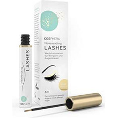 Cosphera Neverending Lashes - Skropstu un uzacu serums - Vegāns un bez hormoniem - 4 ml Lash Booster serums garām skropstām un biezām uzacīm - Dermatoloģiski un oftalmoloģiski pārbaudīts