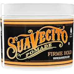 Suavecito Firme Strong Hold Pomade, Помада сильной фиксации для мужчин, гель для волос на водной основе со средним блеском, без восковых чешуек, 4 унции/113 г