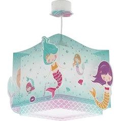 Dalber Lamp Bērnu istaba, Bērnu lampa, Piekarināma gaisma, Griestu gaisma, Bērnu griestu lampa, Nāras, Mermaid griestu lampa, Bērnu istaba, 63442, E27