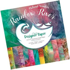 Rainbow River Clarity dizaina papīrs 12 x 12 collas