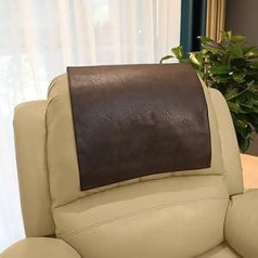 AmazeCov Headrest Cover Furniture Slipcovers Faux Leather Headrest Protector for Deck Chair Vinyl Headrest Protector for Sofa Theatre Seat Cover for Home and Office 17