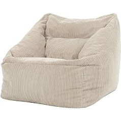 icon “Morgan” Oversized Bean Bag Chair, Corduroy Bean Bags for Living Room, Bedroom, Adult Bean Bags