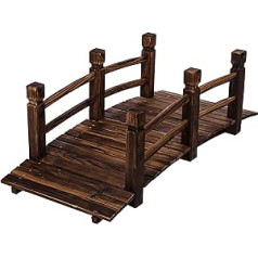 Masīvkoka tilts Rustic Brown, 150 x 67 x 55 CM, eļļots un ar zīmolu izturīgs, iztur līdz 150 kg