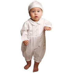 SIRRI Christening Baby Romper Elegant 2 daļīgs kristību tērps no 0 līdz 24 mēnešiem kā svētīgas dienas kristību apģērbs