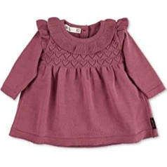 Sterntaler Baby Girls' Knitted Dress, GOTS Knitted Dress, Hollow Pattern, Heart Children's Dress, Long Sleeve with Button Placket and Crew Neck,