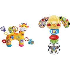 Vtech 80-506804 Baby 80-506804 Žirafes spilvens, Toddler plīša, krāsains & Baby Wauwau grabulis — mazuļu grabulis kucēnu dizainā ar smieklīgām frāzēm, mūziku un gaismas efektiem — zīdaiņiem no 3 līdz 24 mēn.