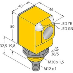 3034343-Q40SP6FF600Q, Opto Sensor Reflexionslicchttaster