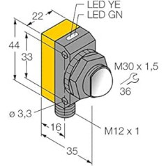 3071562 — QS30ARXQ, optiskais sensors Einweglichtschranke (Empfänger)