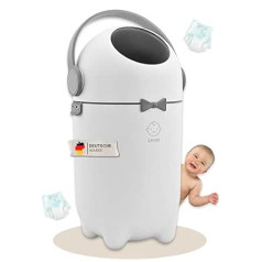 Levias® Nappy Bin Baby Bin Odour-Proof Nappy Bin Odour-Proof Changing Bin without Expensive Refill Cassettes with 10 L Volume