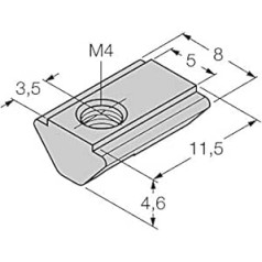 6901025 - MN-M4-Q25, Montagezubehör für Linearweg-Sensoren