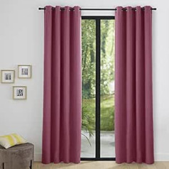 2 x Thermal Blackout Curtains 140 x 260 cm