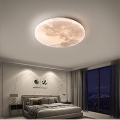 Simulation Moon Chandelier LED Moon Ceiling Light Ultra Thin Round Ceiling Light Entrance Ceiling Light Wall Lighting Wall Light for Bedroom, Living Room, Boys Girls Bedroom