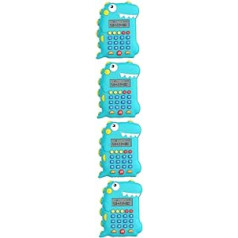 Abaodam 4 Pieces Dinosaur Calculator Calculator Made of Plastic Children Learning Machine Animal Girl Toy Decorative Early Education Toy Cartoon Calculator Decor Small Calculator Office