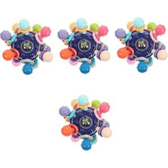 TOYANDONA Pack of 4 Manhattan Catch Ball Baby Rotaļlietas Bērnu Rokturi Bumbu Rotaļlietas Bērnu Rotaļlietas Jutekļu attīstības Rotaļlietas Sensorās Aktivitātes Rotaļlietas Elastīgas