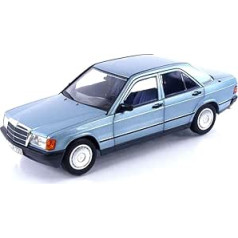 Norev 183828 Mercedes-Benz 190 E 1984 Gaiši zils Metallic 1:18 Miniature, Blue, 1/18e