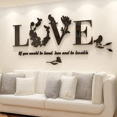 Love Wall Sticker 3D Wall Sticker Interior Decoration Home Decoration Suitable for Bedroom Living Room Background Wall Art Sticker Wall Pictures