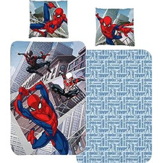 Marvel Spiderman gultas veļa Segas pārvalks 135 x 200 cm 80 x 80 cm Kokvilna · Bērnu gultas veļa pusaudžu gultasveļa · NY Fan Item Comic Spider