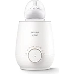 Philips Avent ātrais pudeļu sildītājs, 3 minūšu vienmērīga sildīšana, novērš pārkaršanu, viegli lietojams, uzsilda bērnu pārtiku, saderīgs ar Avent pudelēm, SCF358/00