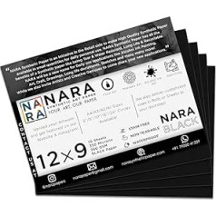 NARA spirta tintes papīrs melns 12x9 350 mikroni / 360gsm vidējs + papīrs 10 loksnes papīrs spirta tintes mākslas krāsošanai 100% bez traipiem