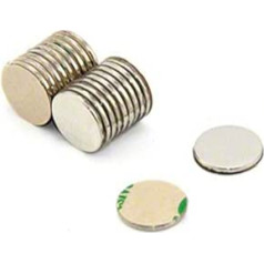 Magnetastico® iepakojums ar 40 pašlīmējošiem neodīma magnētiem N52 disks 8 x 1 mm spēcīgi lipīgi magnēti ar 3M zīmola līmlenti N52 magnēti ar līmplēvi Pašlīmējošs īpaši augsts līmes spēks