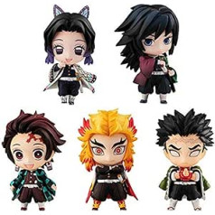 Megahouse Demon Slayer: Kimetsu no Yaiba 5 kolekcionējamu figūru komplekts Tanjiro & The Hashira talismanu komplekts A 5 cm