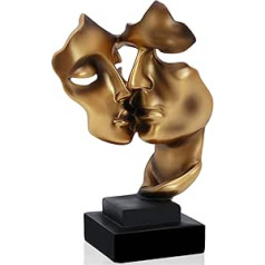 Uziqueif Sculpture Decorative Silent Is Golden, Abstract Art Statujas apdare Dzīvojamā istaba, birojs, bārs, kafejnīca, ieeja, statujas un skulptūras, sveķi