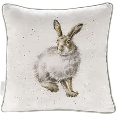 Wrendale Designs Winter Rabbit kokvilnas spilvens 40cm x 40cm